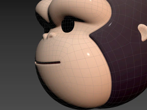 Prop238 Gorilla Head 3D Model
