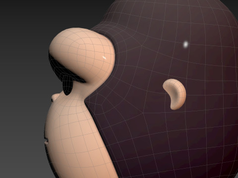 Prop238 Gorilla Head 3Dモデル