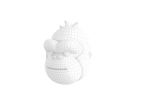Prop238 Gorilla Head 3D Model