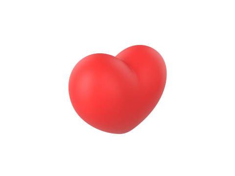 Symbol019 Smile Face Heart Model 3D