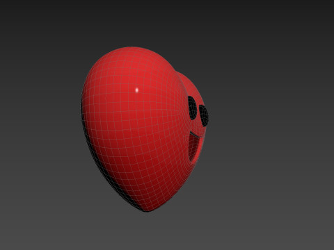 Symbol019 Smile Face Heart Model 3D