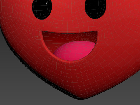 Symbol019 Smile Face Heart Model 3D