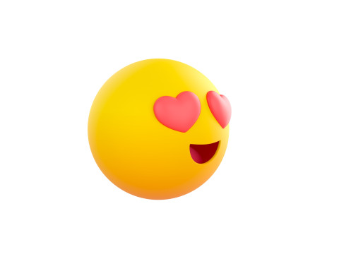 Symbol020 Smiling Face With Heart Eyes Modèle 3D