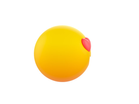 Symbol020 Smiling Face With Heart Eyes Modèle 3D