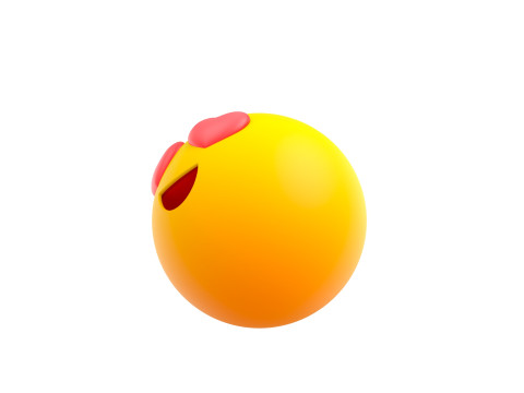 Symbol020 Smiling Face With Heart Eyes Modèle 3D