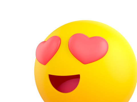 Symbol020 Smiling Face With Heart Eyes Modèle 3D
