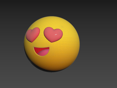 Symbol020 Smiling Face With Heart Eyes Modèle 3D