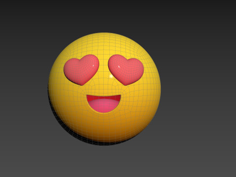 Symbol020 Smiling Face With Heart Eyes Modèle 3D