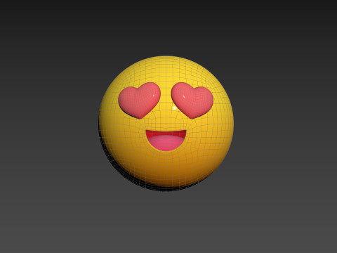 Symbol020 Smiling Face With Heart Eyes Modèle 3D