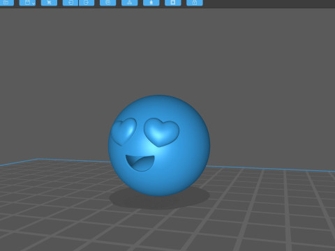 Symbol020 Smiling Face With Heart Eyes Modèle 3D