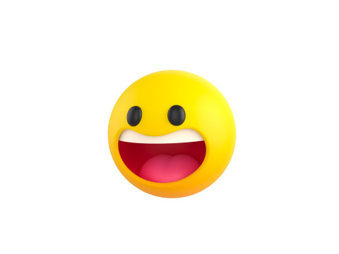 Symbol021 Laughing Face 3D Модель
