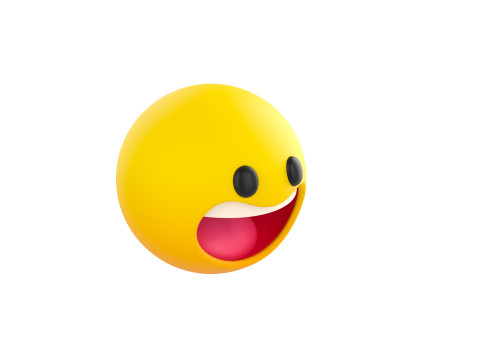 Symbol021 Laughing Face 3D-Modell
