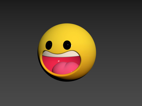 Symbol021 Laughing Face 3D-Modell