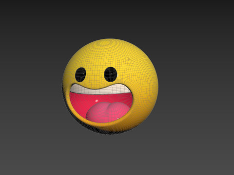 Symbol021 Laughing Face 3D-Modell