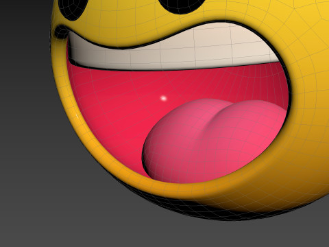 Symbol021 Laughing Face 3D-Modell