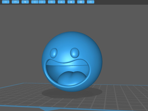 Symbol021 Laughing Face 3D-Modell