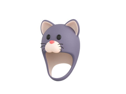 Pack002 Animal Hat Pack 3D Модель