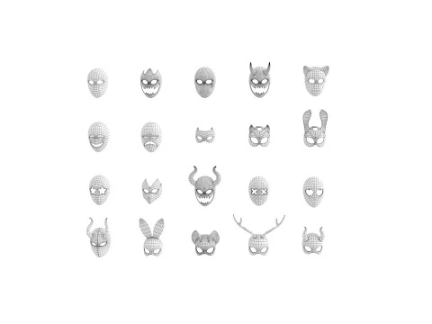 Pack004 Mask Pack 1 3D Model