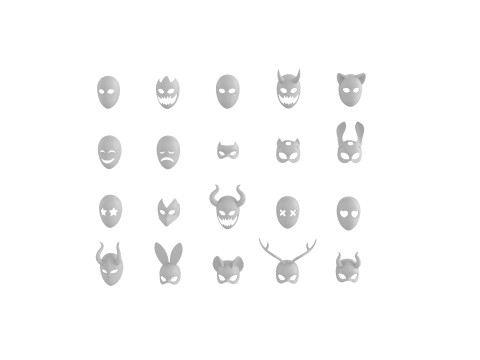 Pack004 Mask Pack 1 Modelo 3D