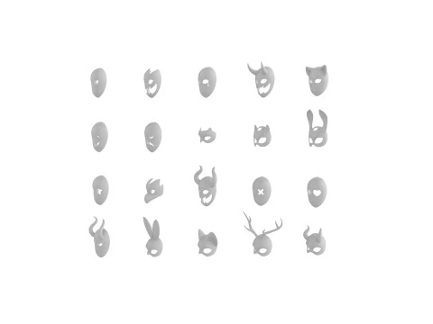 Pack004 Mask Pack 1 3D Model