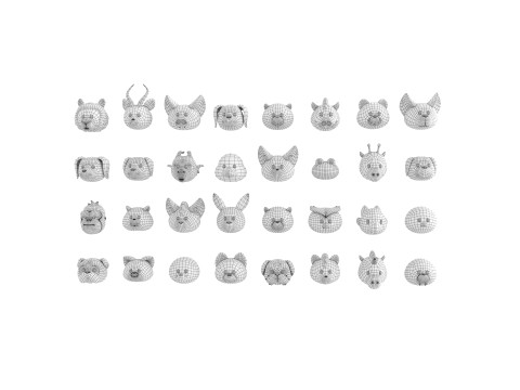 Pack005 Animal Head Pack 2 Model 3D
