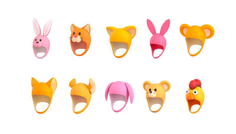 Pack006 Cartoon Hat Pack 2 3D Модель .c4d .max .obj .3ds .fbx .stl .blend 