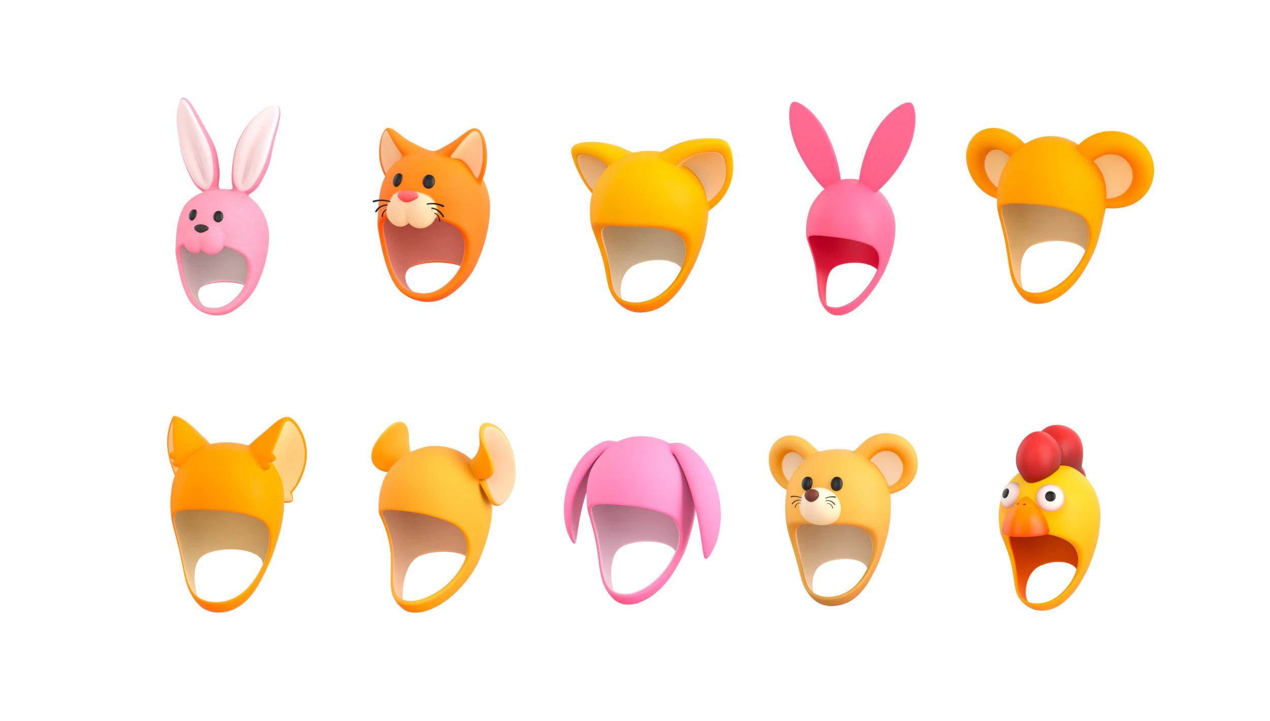 Pack006 Cartoon Hat Pack 2 3D Model .c4d .max .obj .3ds .fbx .stl .blend 