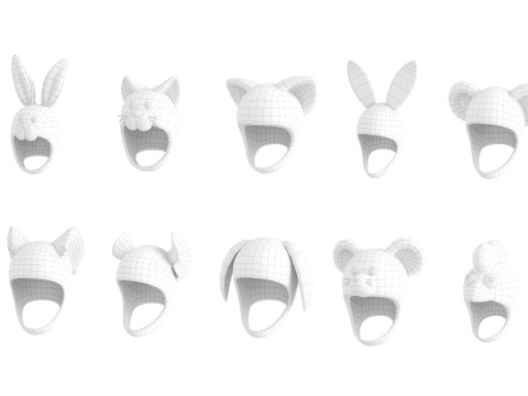 Pack006 Cartoon Hat Pack 2 3D Модель