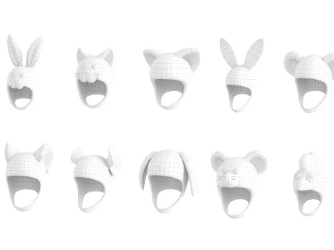Pack006 Cartoon Hat Pack 2 3D Model