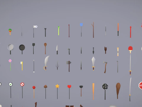 Pack009 Melee Weapons And Tools Pack 1 3D Model