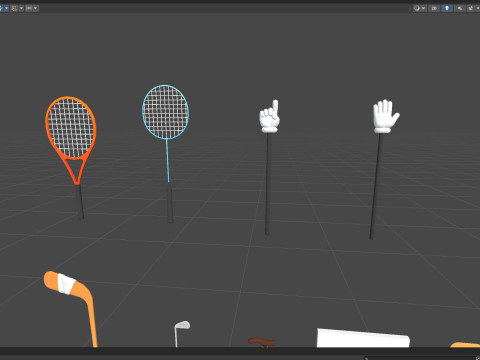 Pack009 Melee Weapons And Tools Pack 1 Model 3D