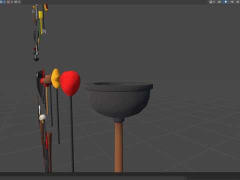 Pack009 Melee Weapons And Tools Pack 1 Model 3D
