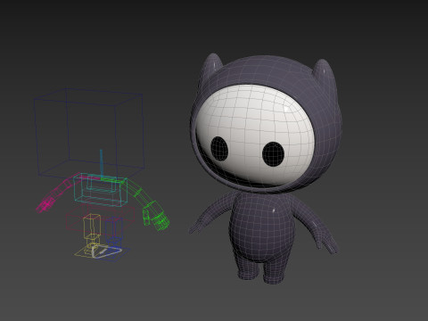 Character249 Rigged Mascot 3D-Modell