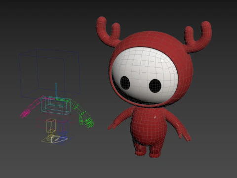 Character250 Rigged Mascot 3D Model