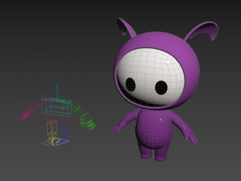 Character251 Rigged Mascot 3D Model