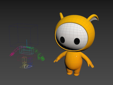 Character250 Rigged Mascot 3D मॉडल