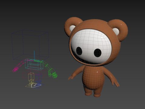 Character253 Rigged Mascot Modello 3D