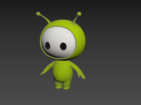 Character254 Rigged Mascot 3D Model