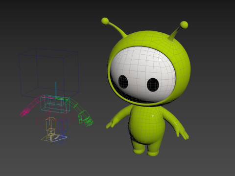 Character254 Rigged Mascot Model 3D
