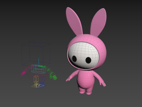 Character255 Rigged Mascot 3D 模型