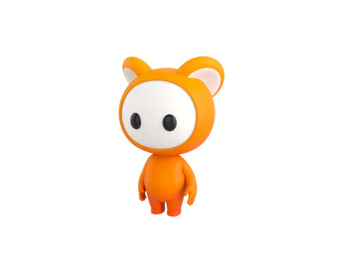 Character256 Opgetuigde mascotte 3D Model