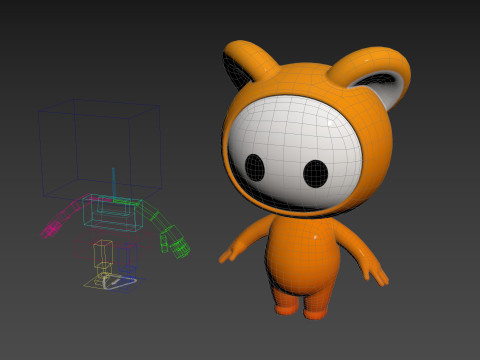 Character256 Rigged Mascot Modelo 3D