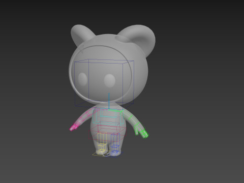 Character256 Rigged Mascot Modelo 3D