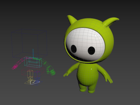 Character257 Rigged Mascot 3D-Modell