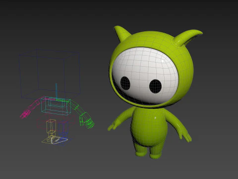 Character257 Rigged Mascot 3D Model