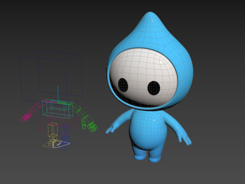 Character258 Rigged Mascot 3D 모델