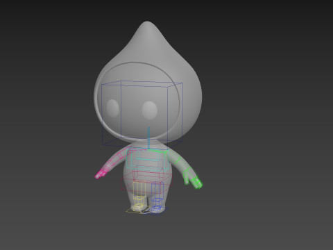 Character258 Rigged Mascot 3D 모델