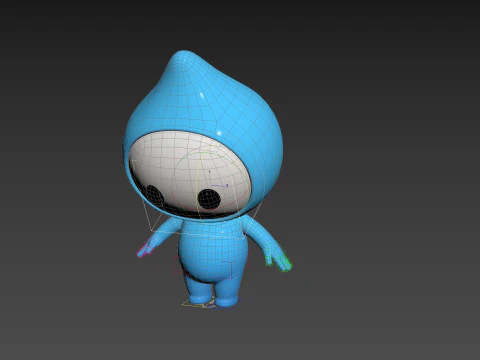 Character258 Rigged Mascot 3D Model