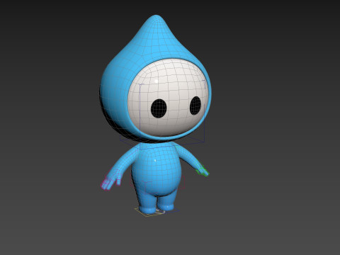Character258 Rigged Mascot 3D 모델