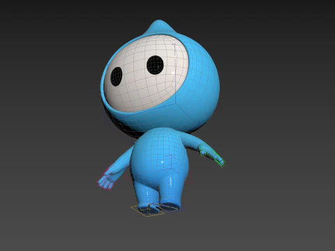 Character258 Rigged Mascot 3D Model